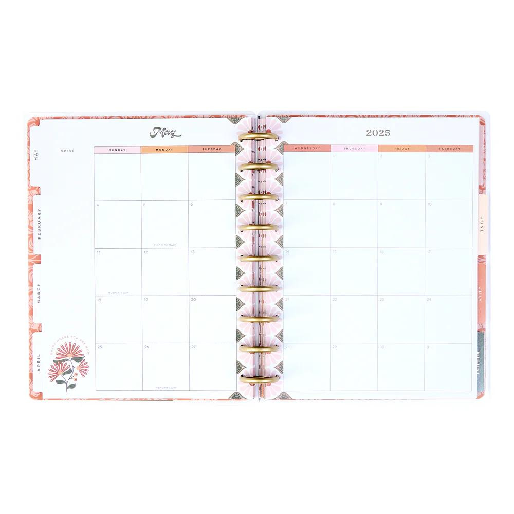 2025 Desert Rose Planner Classic Horizontal Layout - 12 Months PPCD12-551