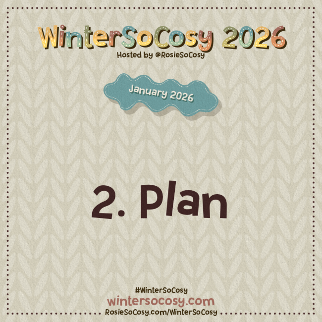 Announcement image for Day 2 of WinterSoCosy January 2026. The subject is Plan.