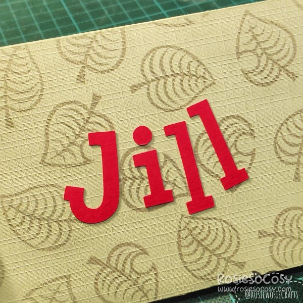 Animal Crossing card/envelope for Jill