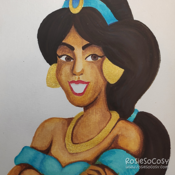 An illustration of Jasmine from the Aladdin movies.