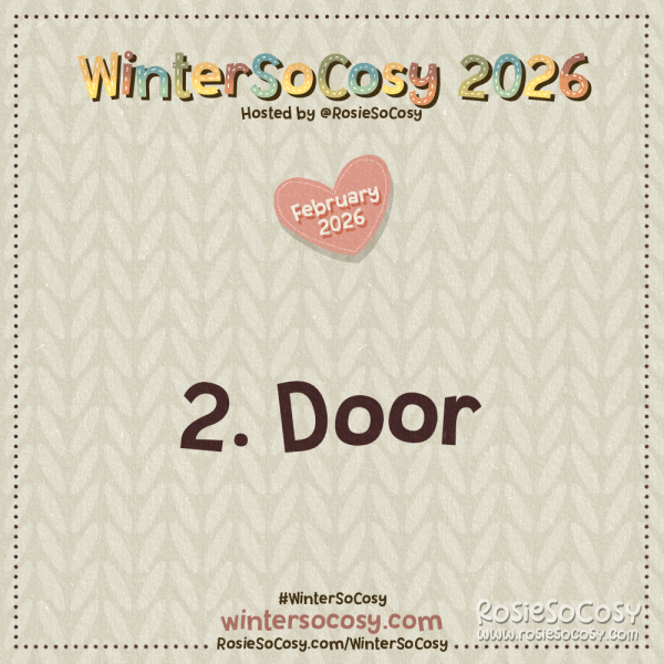 Announcement image for Day 2 of WinterSoCosy February 2026. The subject is Door.