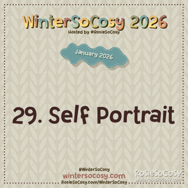 Announcement image for Day 29 of WinterSoCosy January 2026. The subject is Self Portrait.
