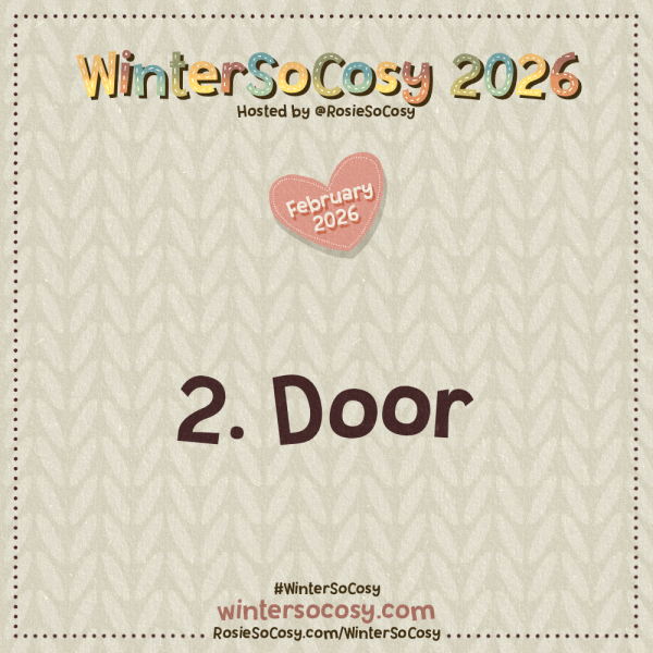 Announcement image for Day 2 of WinterSoCosy February 2026. The subject is Door.