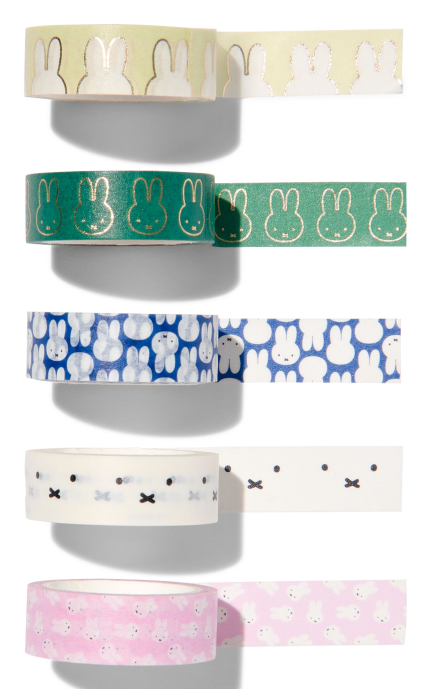 HEMA: Miffy Nijntje Washi Tape 5-Pack 60410065