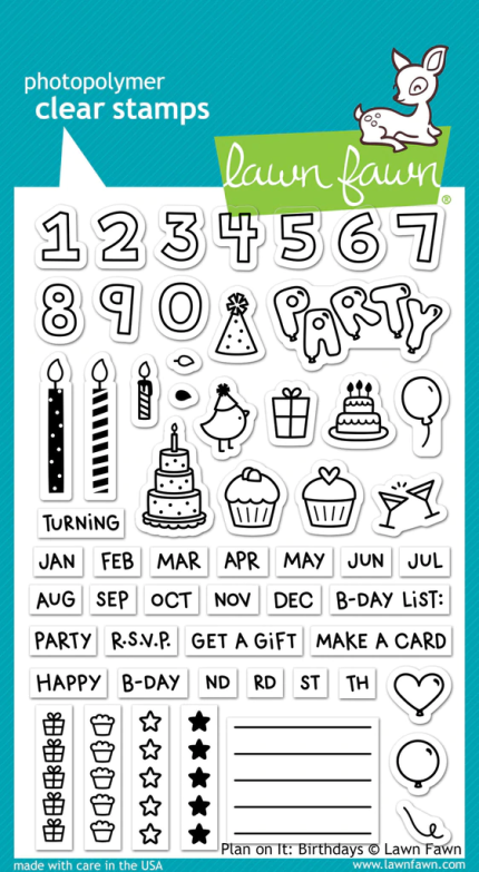 Lawn Fawn: Plan on It: Birthdays LF1340