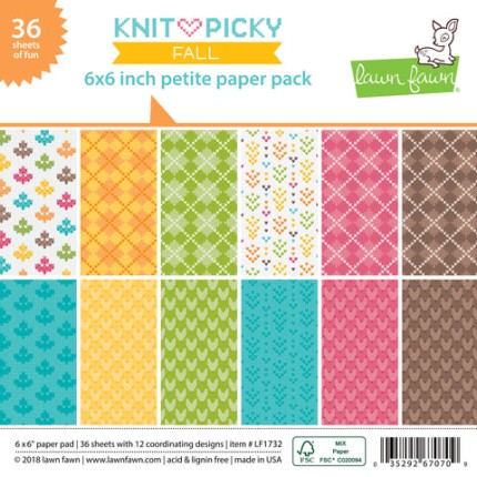 Lawn Fawn: Knit Picky Fall 6x6 Inch Petite Paper Pack LF1732