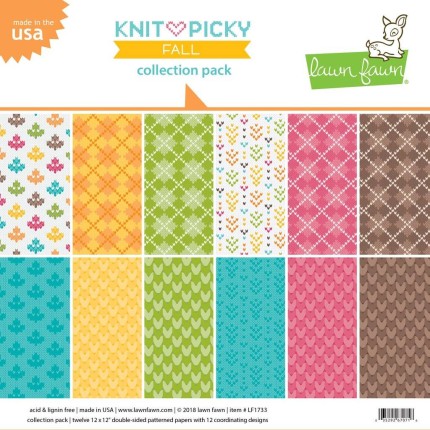 Lawn Fawn: Knit Picky Fall 12x12 Inch Collection Pack LF1733