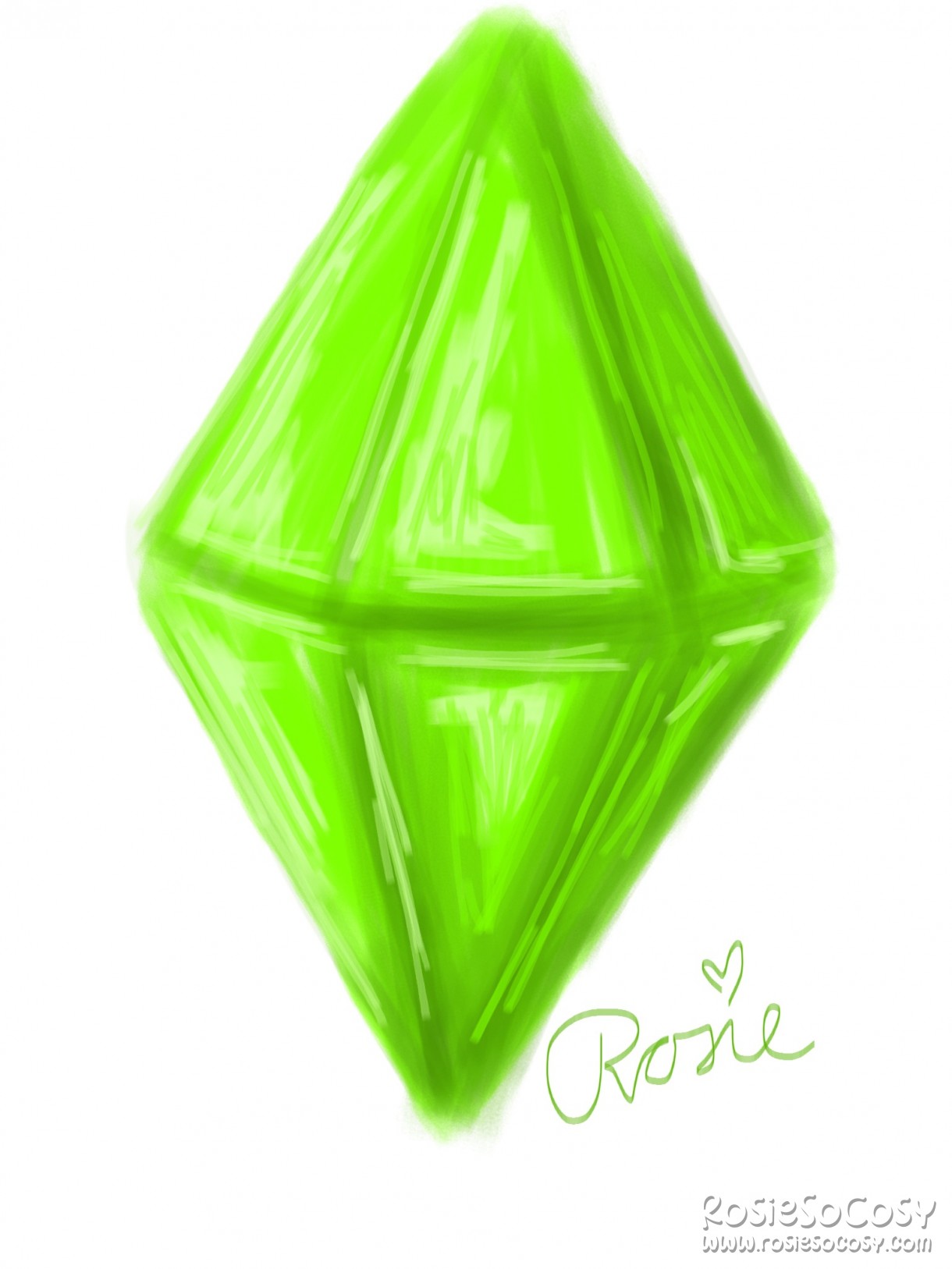 A big green plumbob from The Sims.