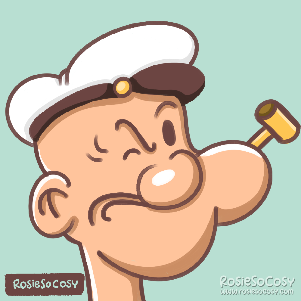 An illustration of Popeye the Sailor!