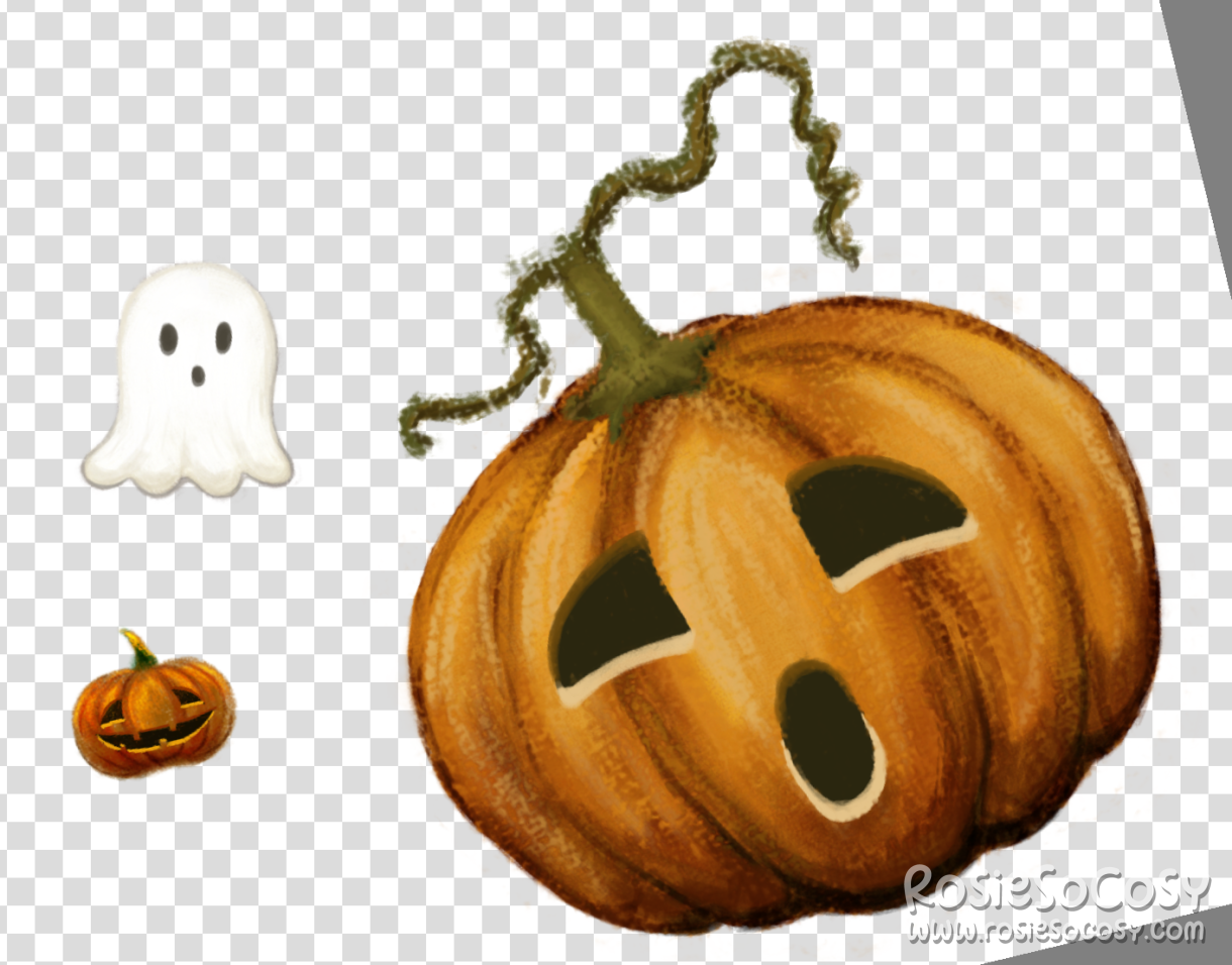Painting a pumpkin in Krita 